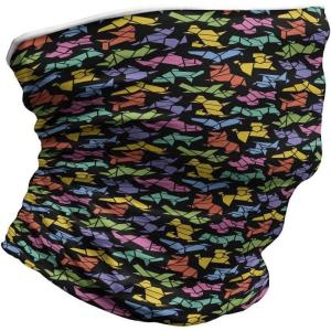 Ambesonne Unisex Multicolor Face and Neck Warmers(Abstract Origami Style Dogs)