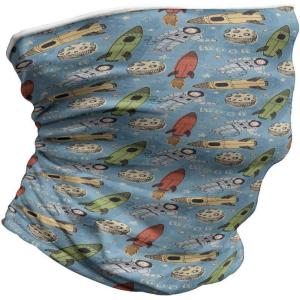 Ambesonne Unisex Multicolor Face and Neck Warmers(Astronauts With Rockets)