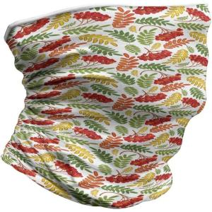 Ambesonne Unisex Multicolor Face and Neck Warmers(Autumnal Flora Pattern)