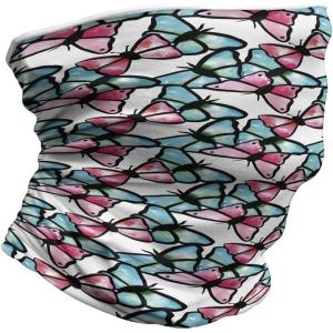 Ambesonne Unisex Multicolor Face and Neck Warmers(Blue and Pink Animal)
