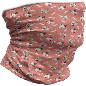 Ambesonne Unisex Multicolor Face and Neck Warmers(Bull Terrier Faces and Bones)