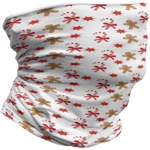 Ambesonne Unisex Multicolor Face and Neck Warmers(Candy Red Star)