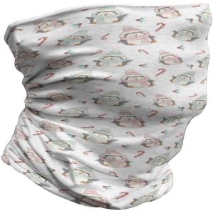 Ambesonne Unisex Multicolor Face and Neck Warmers(Christmas Penguins)