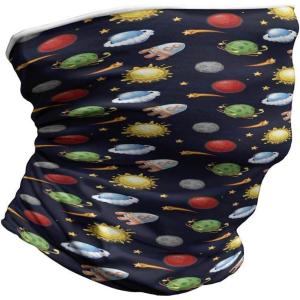 Ambesonne Unisex Multicolor Face and Neck Warmers(Cosmos With Sun Planets)
