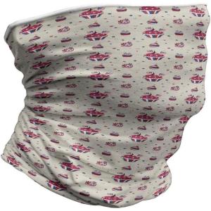 Ambesonne Unisex Multicolor Face and Neck Warmers(Cupcakes With Flags)