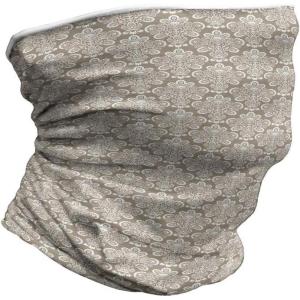 Ambesonne Unisex Multicolor Face and Neck Warmers(Curly Floral Damask Motif)