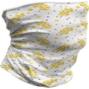 Ambesonne Unisex Multicolor Face and Neck Warmers(Floral Branch and Polka Dot)