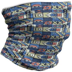 Ambesonne Unisex Multicolor Face and Neck Warmers(Folk Geometric)