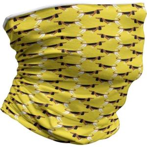 Ambesonne Unisex Multicolor Face and Neck Warmers(Fun Pet Characters on Yellow)