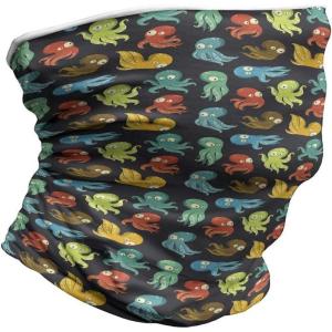 Ambesonne Unisex Multicolor Face and Neck Warmers(Funny Sea Characters)