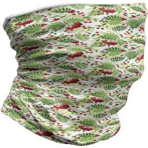 Ambesonne Unisex Multicolor Face and Neck Warmers(Green Leaves Wild Fruits)