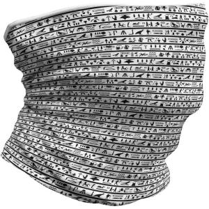 Ambesonne Unisex Multicolor Face and Neck Warmers(Historical Language)