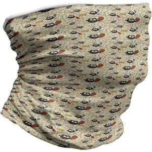 Ambesonne Unisex Multicolor Face and Neck Warmers(Hungry Owls Eating)