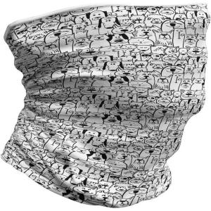 Ambesonne Unisex Multicolor Face and Neck Warmers(Monochrome Doodle Art Animals)