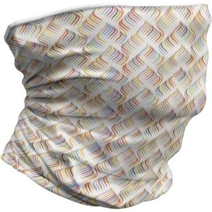 Ambesonne Unisex Multicolor Face and Neck Warmers(Pastel and Colorful Waves)