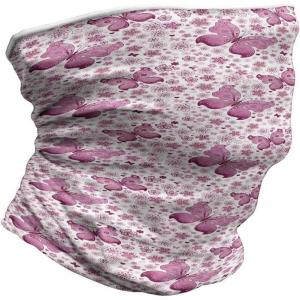 Ambesonne Unisex Multicolor Face and Neck Warmers(Pink Flowers)