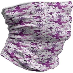 Ambesonne Unisex Multicolor Face and Neck Warmers(Purple Color Fauna)