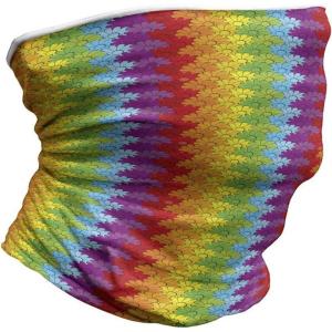Ambesonne Unisex Multicolor Face and Neck Warmers(Rainbow Colored Flowers)
