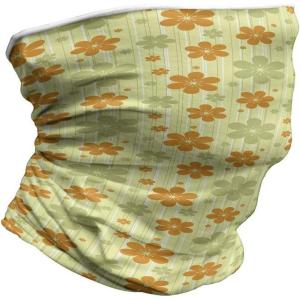 Ambesonne Unisex Multicolor Face and Neck Warmers(Retro Graphic Flowers)