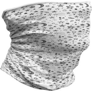 Ambesonne Unisex Multicolor Face and Neck Warmers(Stars and Crescent Moon)