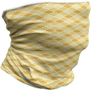 Ambesonne Unisex Multicolor Face and Neck Warmers(Trellis in Yellow)