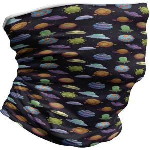 Ambesonne Unisex Multicolor Face and Neck Warmers(Ufos and Abstract Planet)