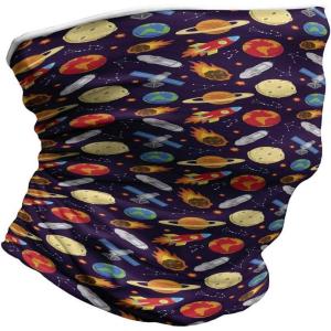 Ambesonne Unisex Multicolor Face and Neck Warmers(Universe Theme Earth)