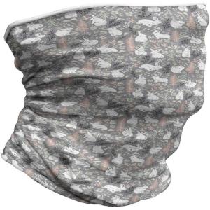 Ambesonne Unisex Multicolor Face and Neck Warmers(White Hares Hearts Nature)