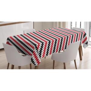 Ambesonne Winter Tablecloth, Pattern with Ornate Snowflake Motifs and Dots Retro Christmas Inspired Repetitive, Rectangular Table Cover for Dining Room Kitchen Decor, 60″ X 84″,White Bluegrey(Vermilion White)