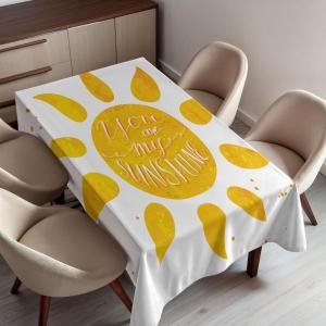 Ambesonne Winter Tablecloth, Retro Style Christmas Pattern with Various Gentle Snowflake Motifs Vintage Pastel, Dining Room Kitchen Rectangular Table Cover, 52″ X 70″,Pale Beige(Yellow)