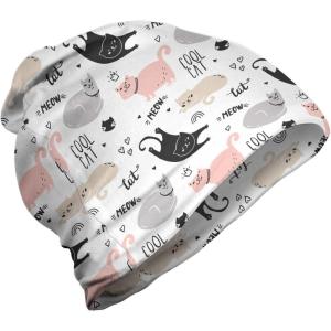 Ambesonne unisex-adult mens Beanie(Beige Pale Pink)