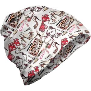 Ambesonne unisex-adult mens Beanie(Black Pink Tan)
