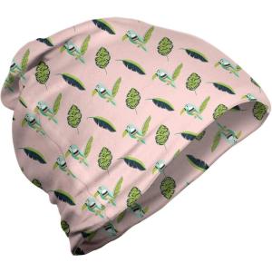 Ambesonne unisex-adult mens Beanie(Blush and Multicolor)