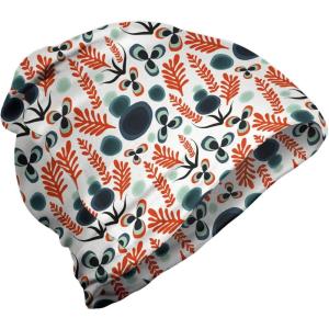 Ambesonne unisex-adult mens Beanie(Burnt Orange and Multicolor)