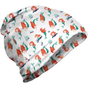 Ambesonne unisex-adult mens Beanie(Burnt Sienna Seafoam)