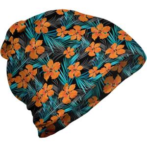 Ambesonne unisex-adult mens Beanie(Charcoal Grey Turquoise)