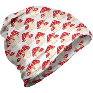 Ambesonne unisex-adult mens Beanie(Cream Red)
