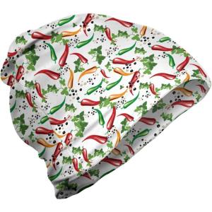 Ambesonne unisex-adult mens Beanie(Dark Pink Green Orange)