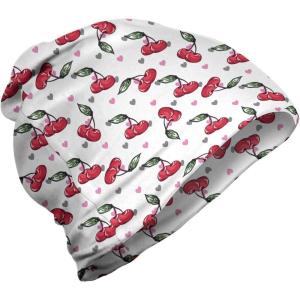 Ambesonne unisex-adult mens Beanie(Dark Pink and Reseda Green)