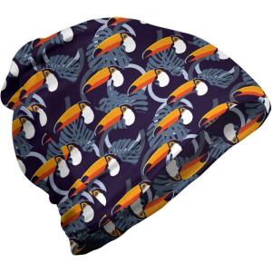 Ambesonne unisex-adult mens Beanie(Dark Purple Orange)