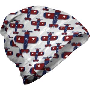 Ambesonne unisex-adult mens Beanie(Dark Sky Blue Burgundy)