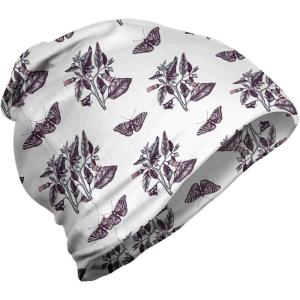Ambesonne unisex-adult mens Beanie(Eggplant Pale Seafoam)