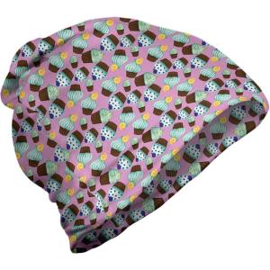 Ambesonne unisex-adult mens Beanie(Fuchsia Brown Mint Green)