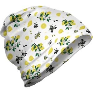 Ambesonne unisex-adult mens Beanie(Green Mustard and Khaki)