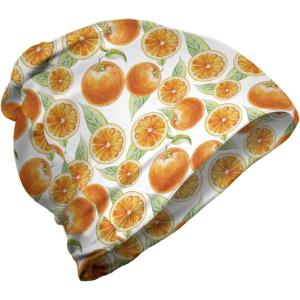 Ambesonne unisex-adult mens Beanie(Orange Pale Green)