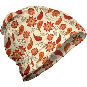 Ambesonne unisex-adult mens Beanie(Orange Red Peach)