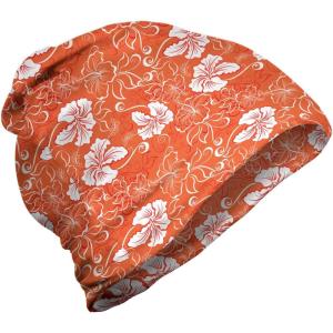 Ambesonne unisex-adult mens Beanie(Orange White)