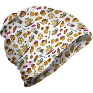 Ambesonne unisex-adult mens Beanie(Pale Orange Multicolor)
