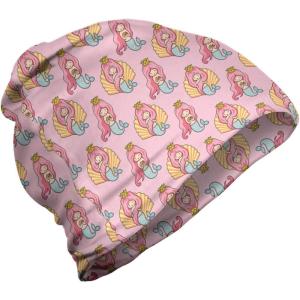 Ambesonne unisex-adult mens Beanie(Pale Pink Multicolor)