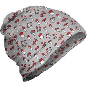 Ambesonne unisex-adult mens Beanie(Pale Taupe Vermilion)